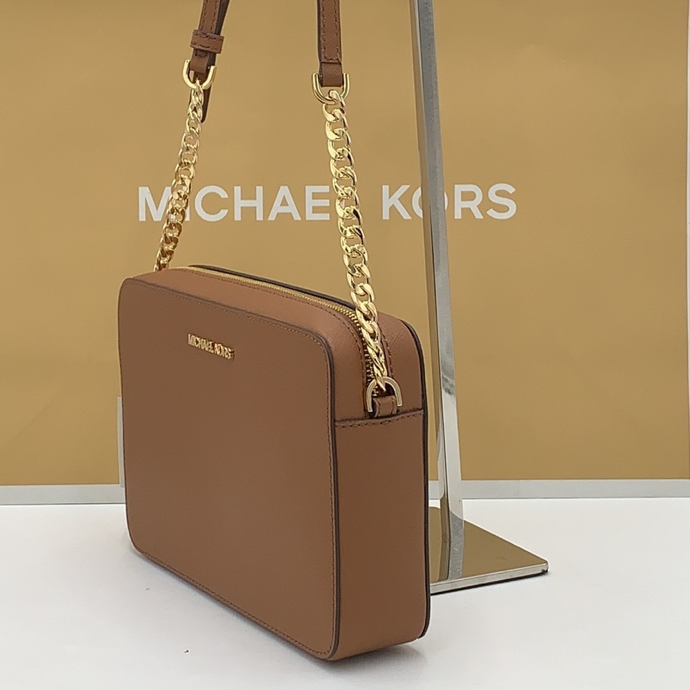 MICHAEL KORS JET SET TRAVEL LARGE EAST WEST CHAIN CROSSBODY BAG LUGGAGE - Picture 6 of 15